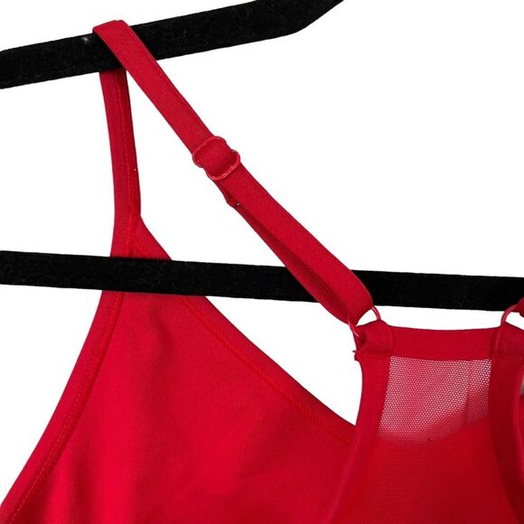 VICTORIA'S SECRET PINK Active Red Gold Spell Out Lightly Lined Bralette Bra XS - Picture 13 of 16